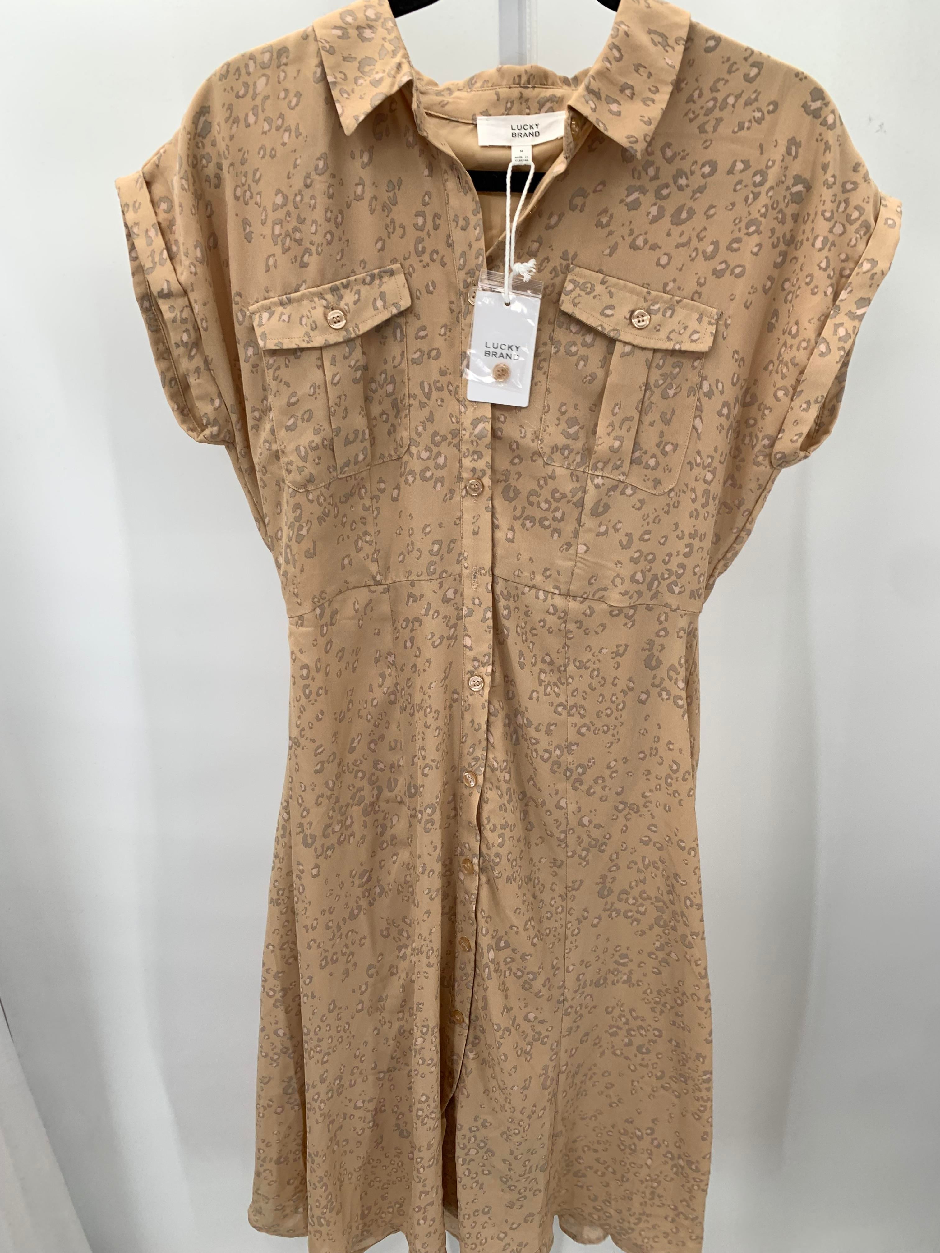 Lucky Brand Size Medium Misses Short Sleeve Dress
