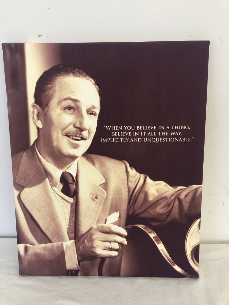 BELIEVE IN A THING- WALT DISNEY CANVAS.