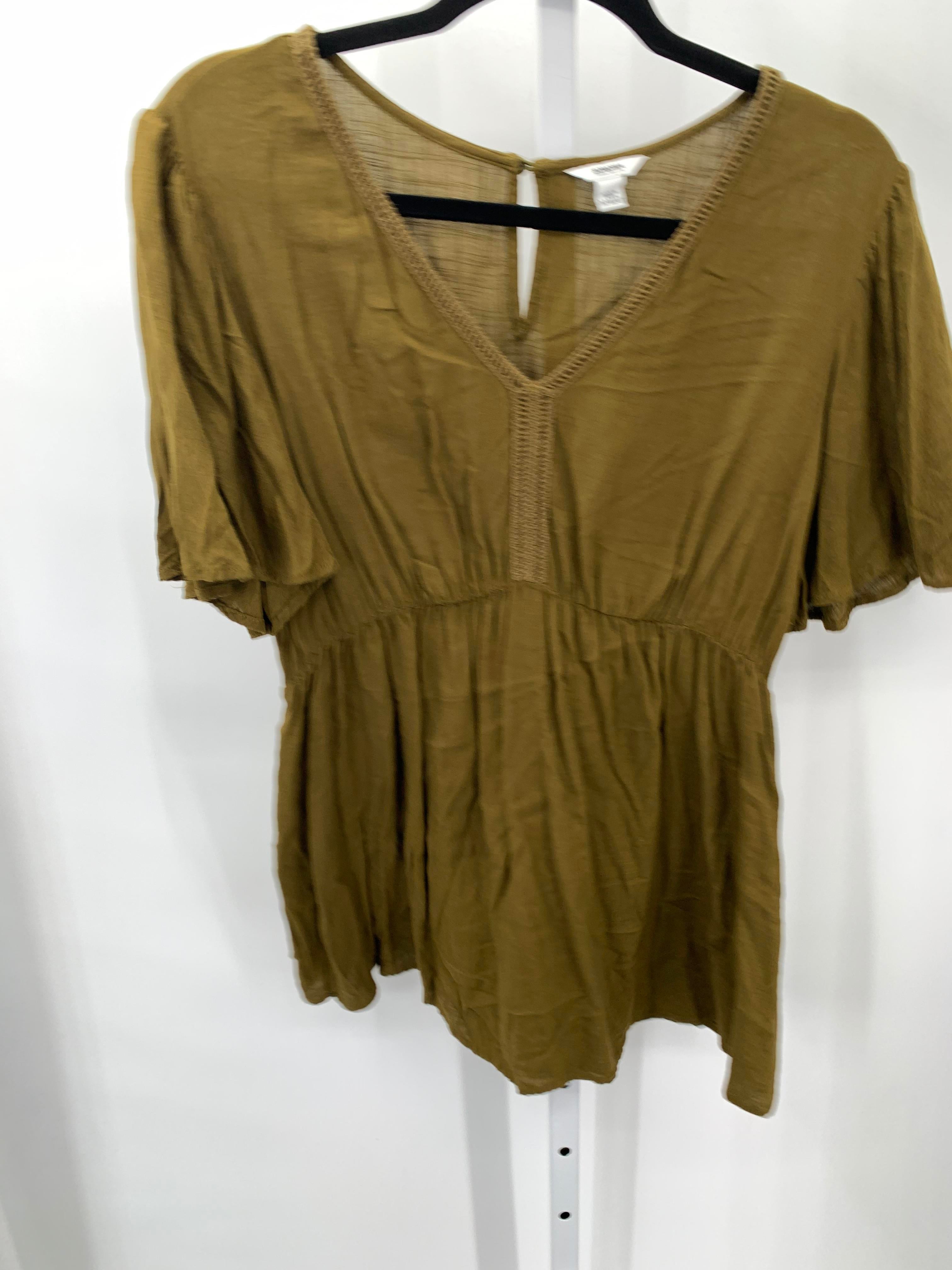 Sonoma Green Size Medium Maternity Short Sleeve Shirt