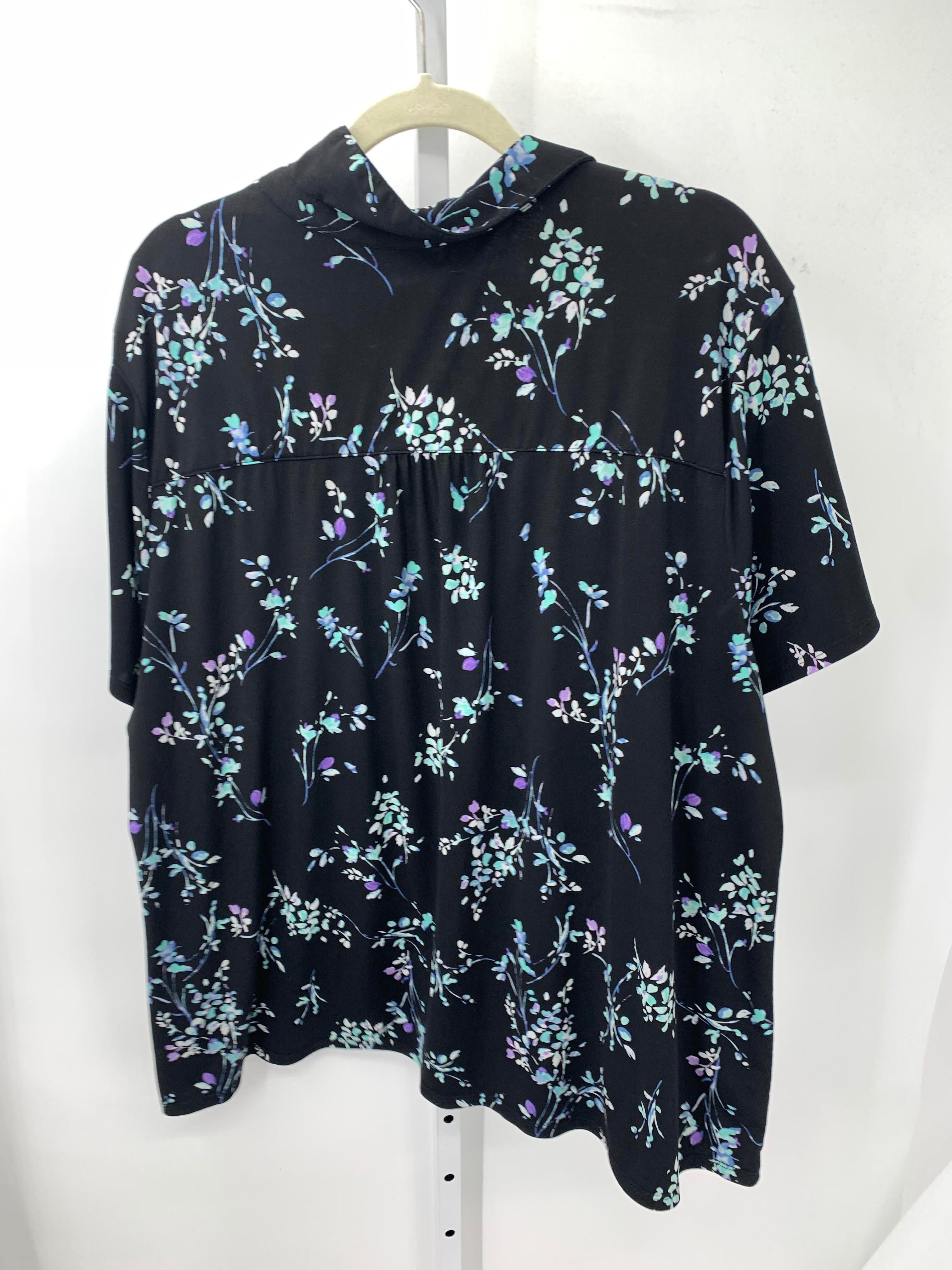 Croft & Barrow Size 3X Womens Short Sleeve Shirt