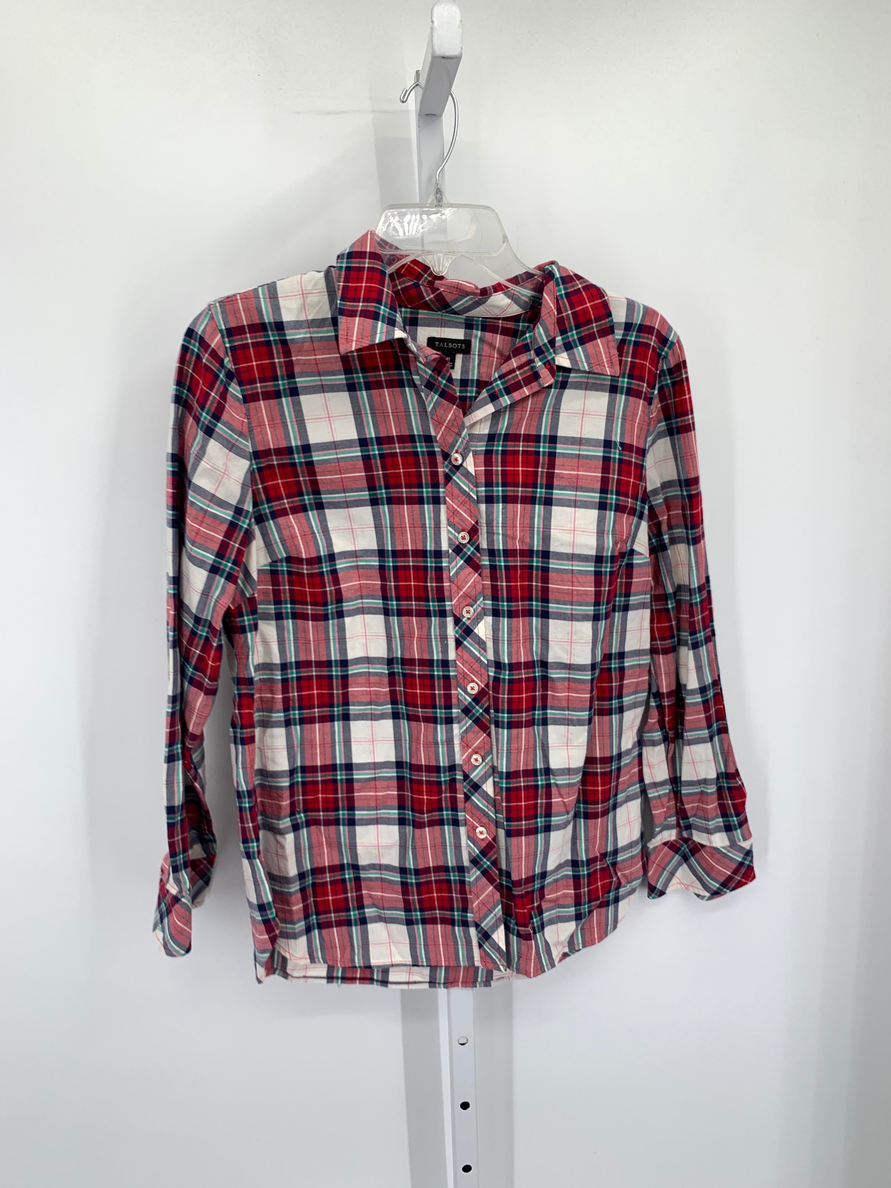 Talbots Size Medium Misses Long Sleeve Shirt