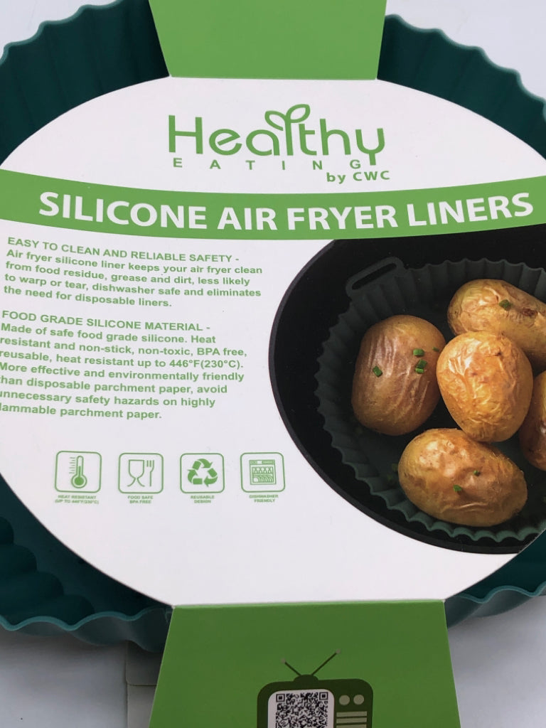 NIP TEAL SILICONE AIR FRYER LINER.