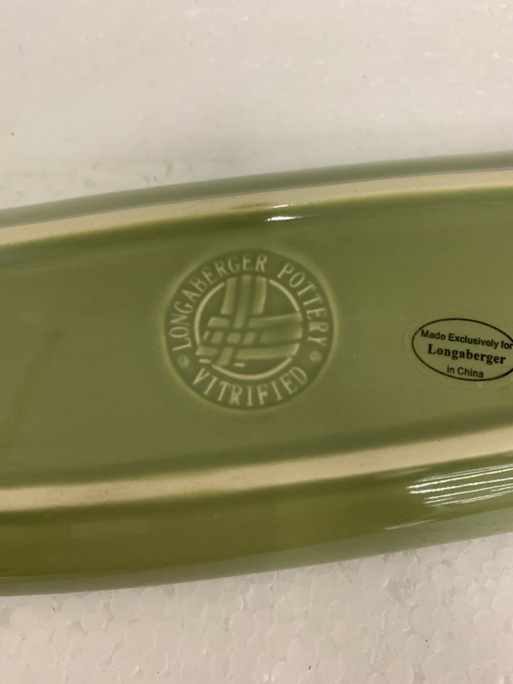 NIB WOVEN TRADITIONS OLIVE PLATE SAGE COLOR LONGABERGER.