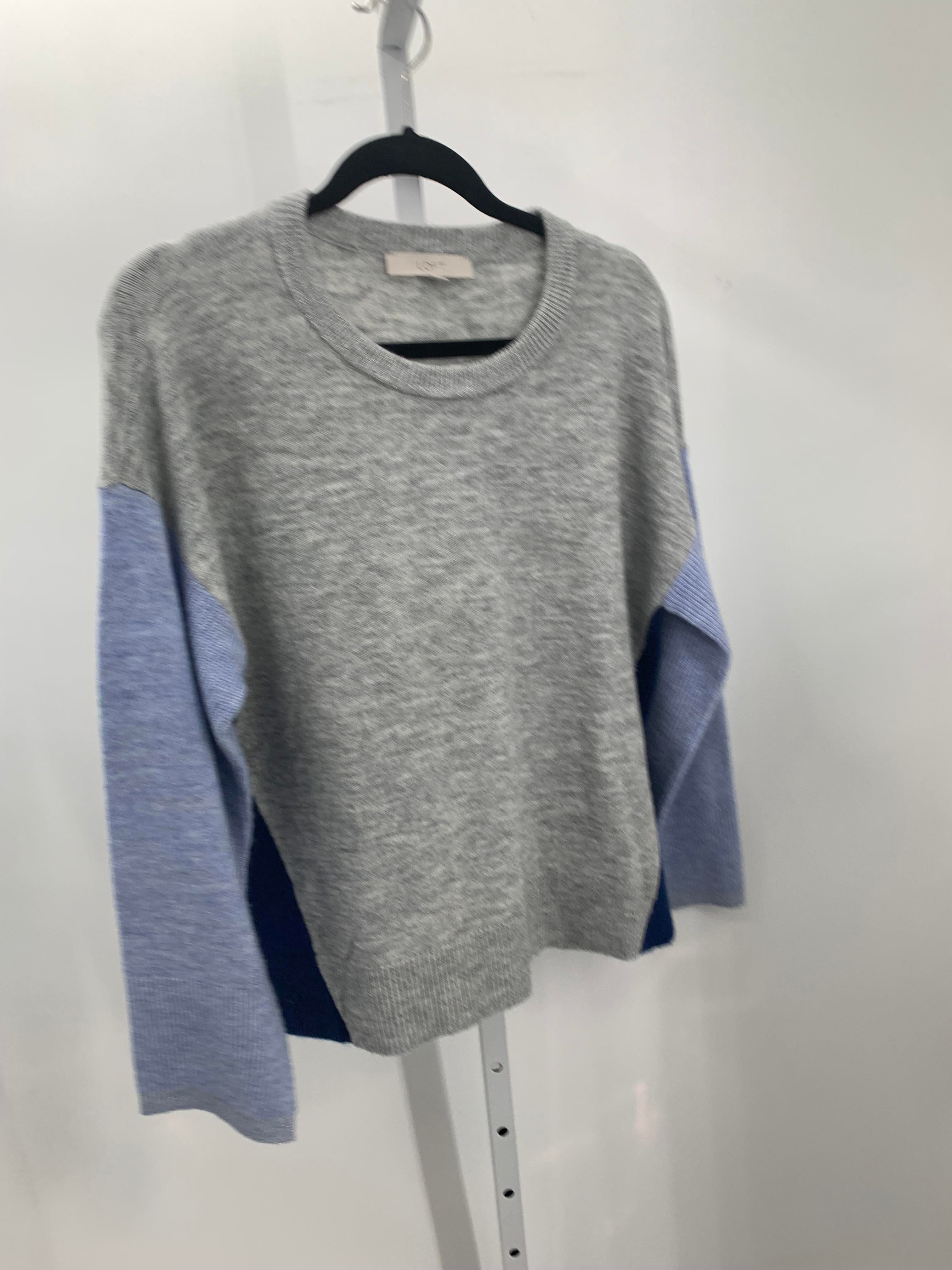 Loft Size Large Misses Long Slv Sweater