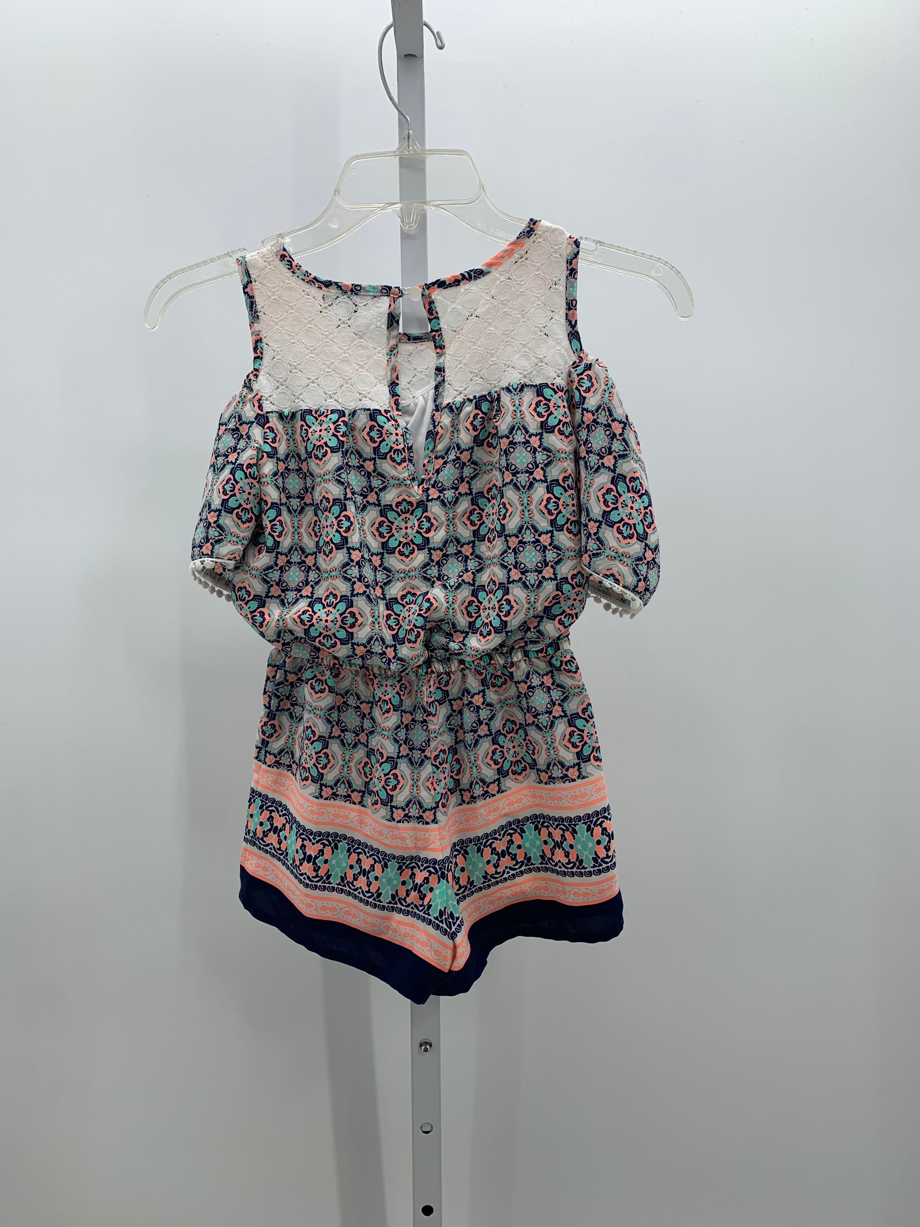My Michelle Size 6-7 Girls Short Slv. Romper