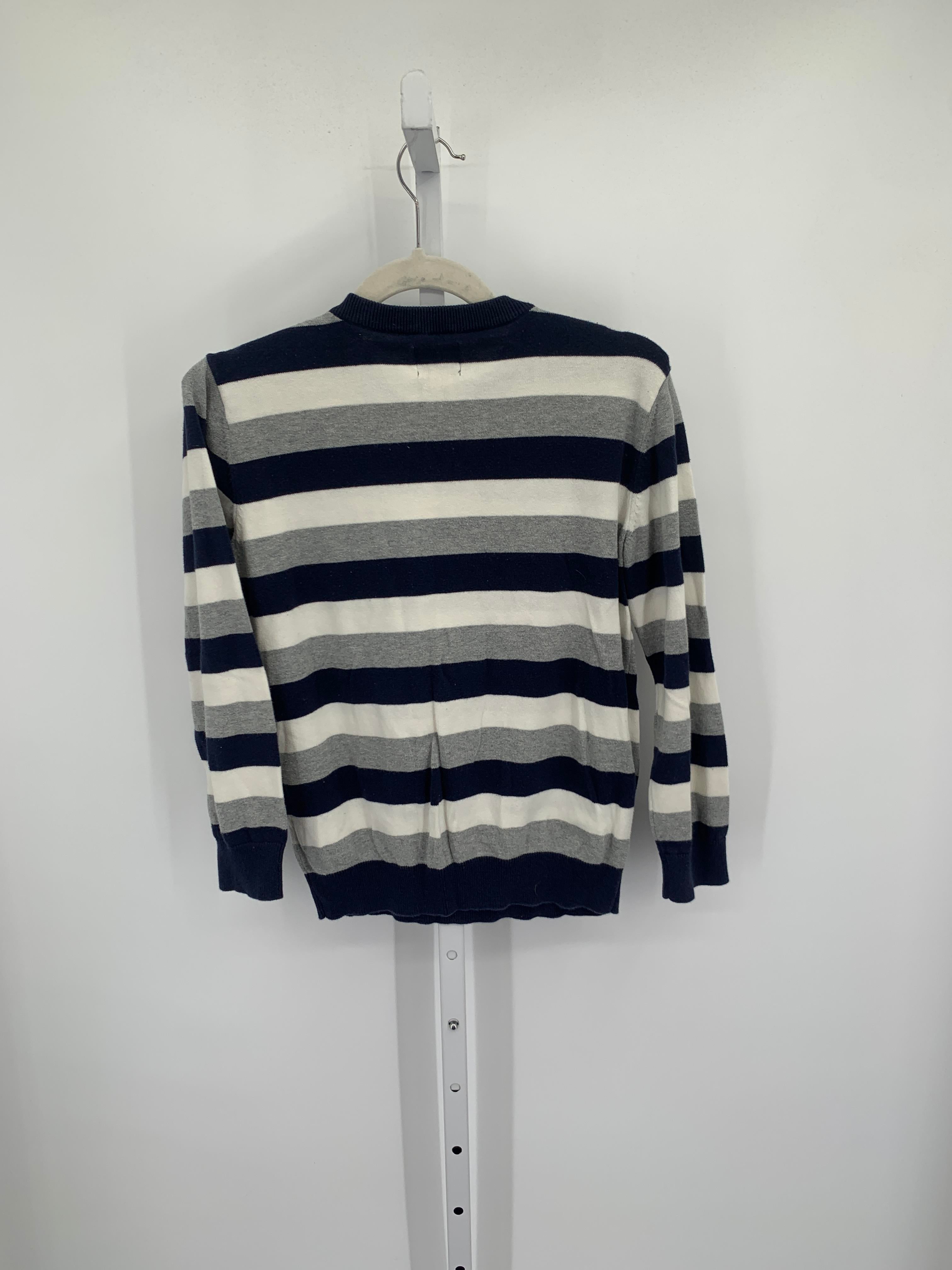 WHITE GREY STRIPES KNIT