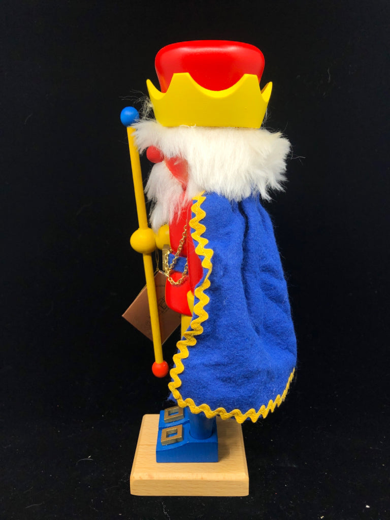 CHRISTIAN ULBRICHT RED AND YELLOW NUTCRACKER WITH CAPE- WEST GERMANY.