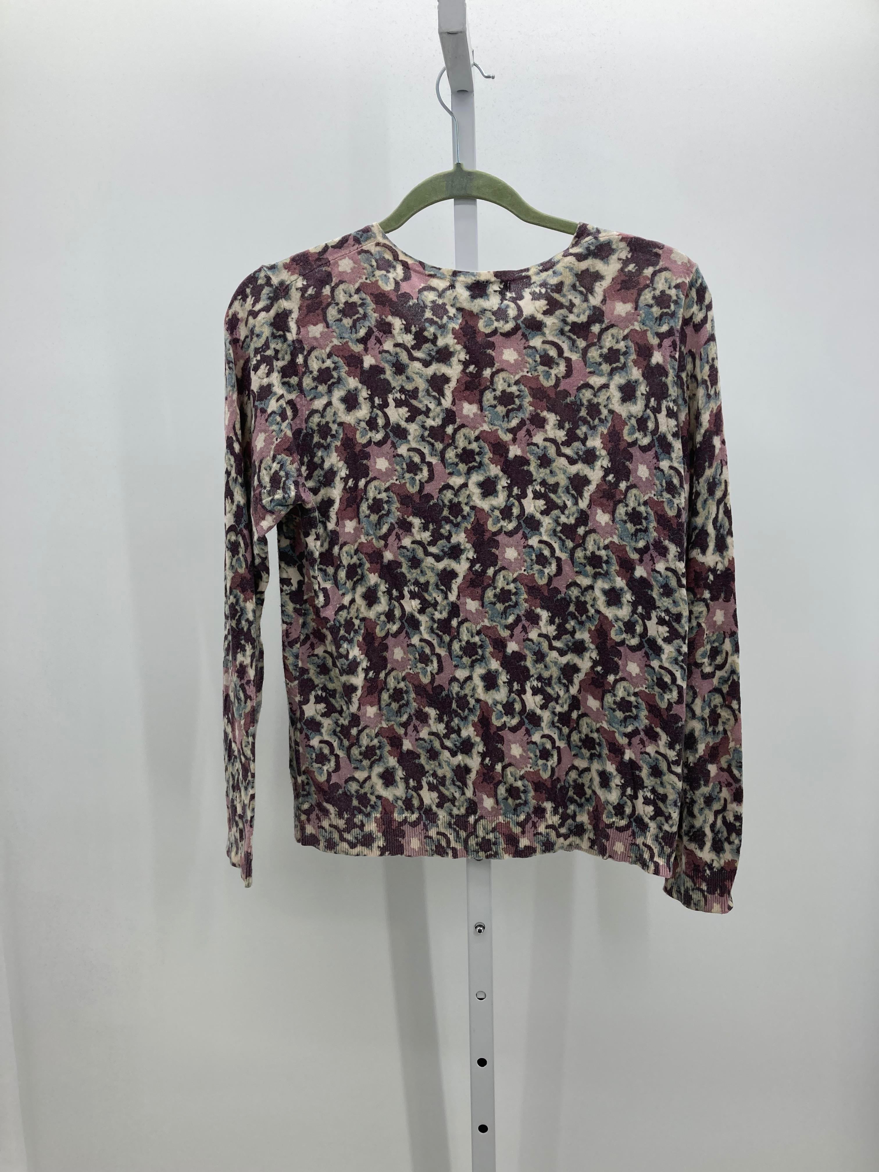 August Silk Size Medium Misses Long Slv Sweater
