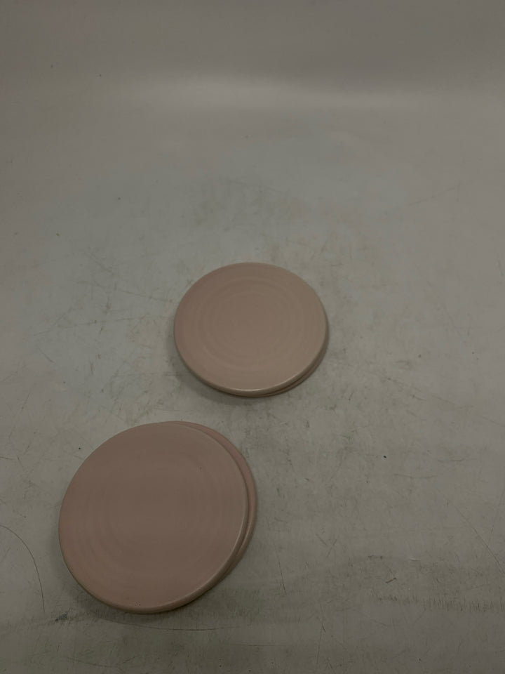 4 PALE PINK CERAMIC COASTERS THIRSTYSTONE.