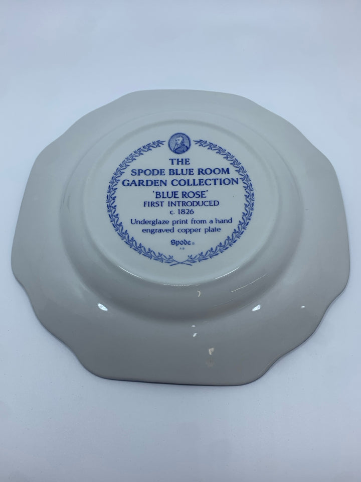 2 "BLUE ROSE" BLUE ROOM GARDEN COLLECTION PLATES.
