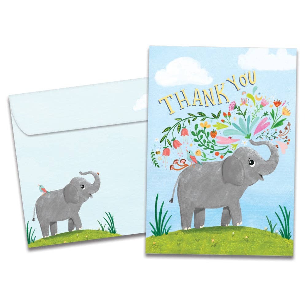 Elephant Flowers, Thank You Card