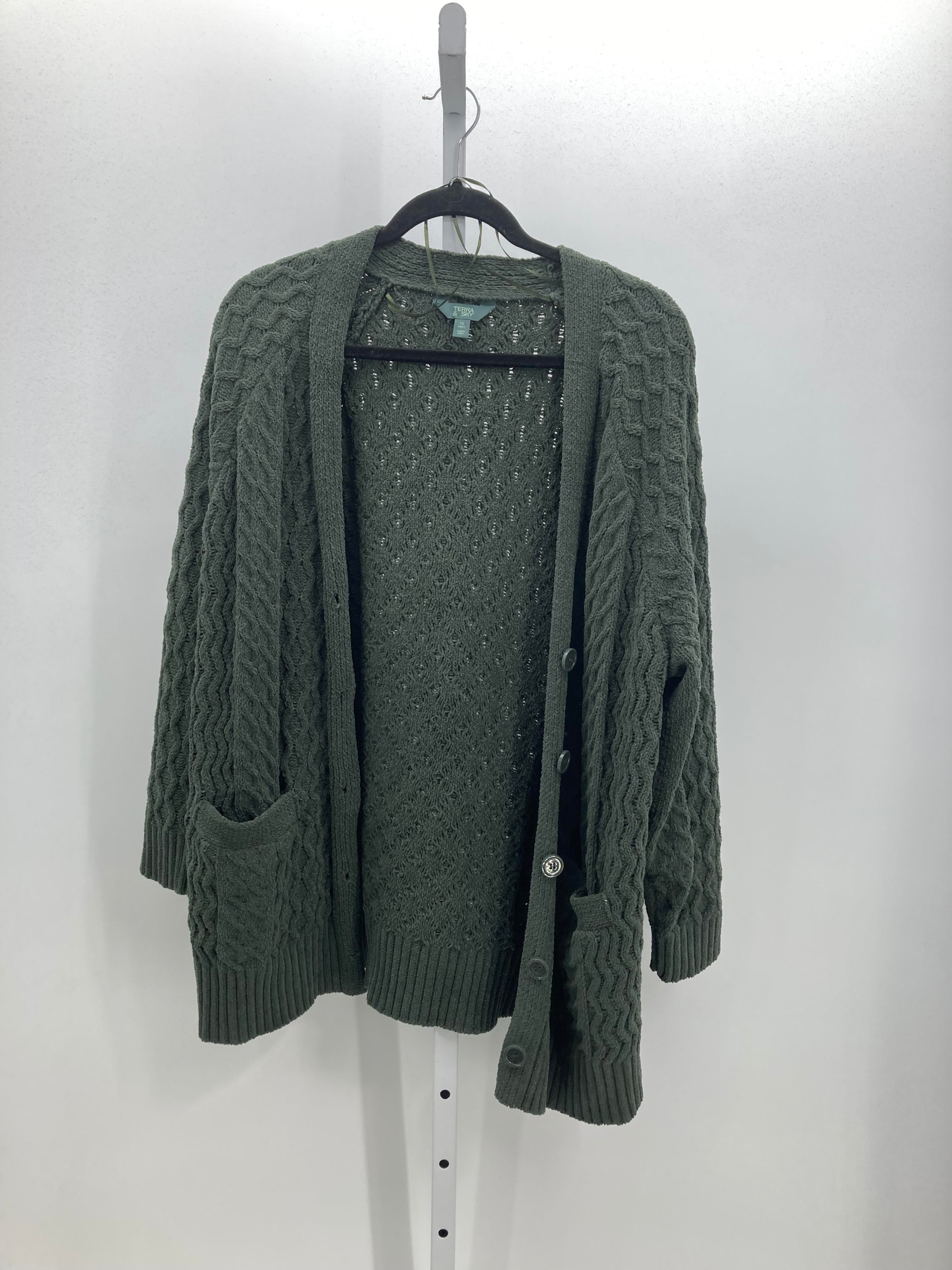 Terra & Sky Size 0X Womens Cardigan