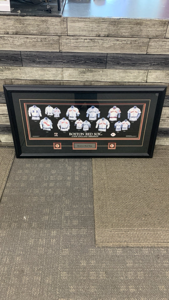 RED SOX TEAM JERSEY PRINT IN BLACK FRAME.