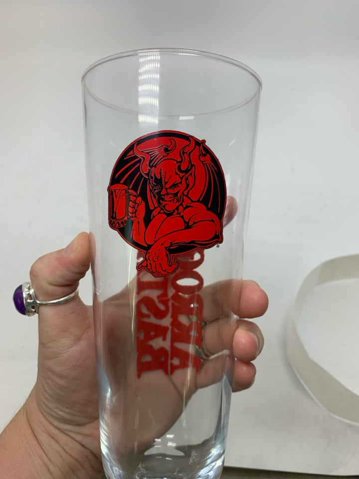 ARROGANT BASTARD ALE PILSNER GLASS.