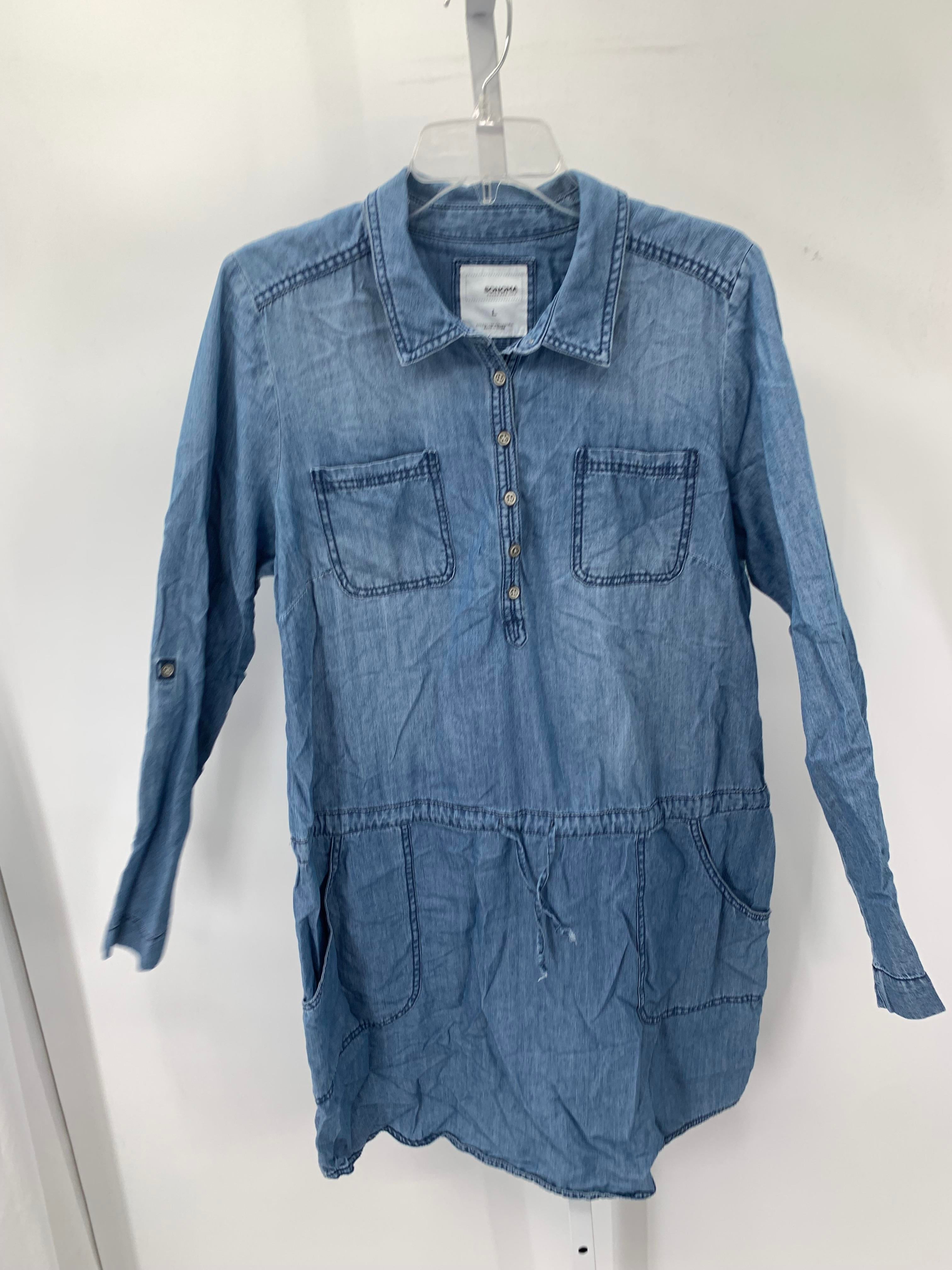 Sonoma Size Large Misses Long Sleeve Dress