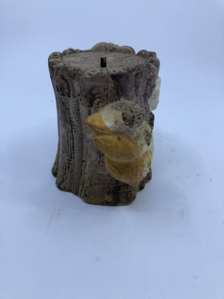 VTG OWL AND TREE "NOBODY'S PERFECT" BANK.