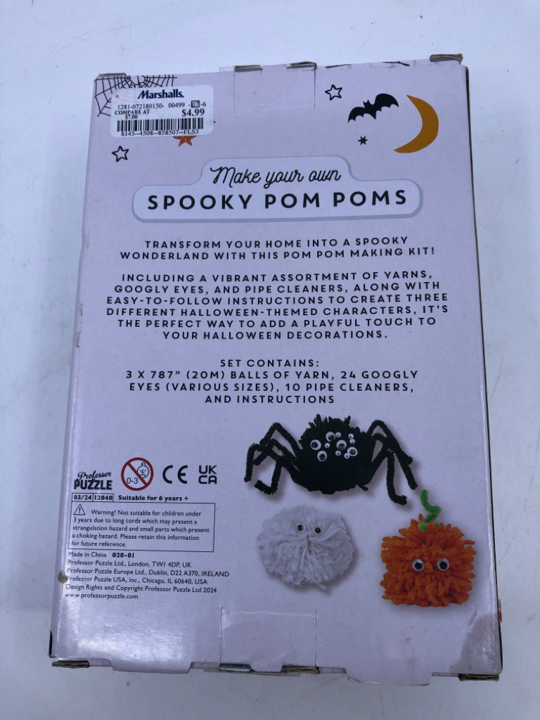 NIB SPOOKY POM POMS CRAFT KIT