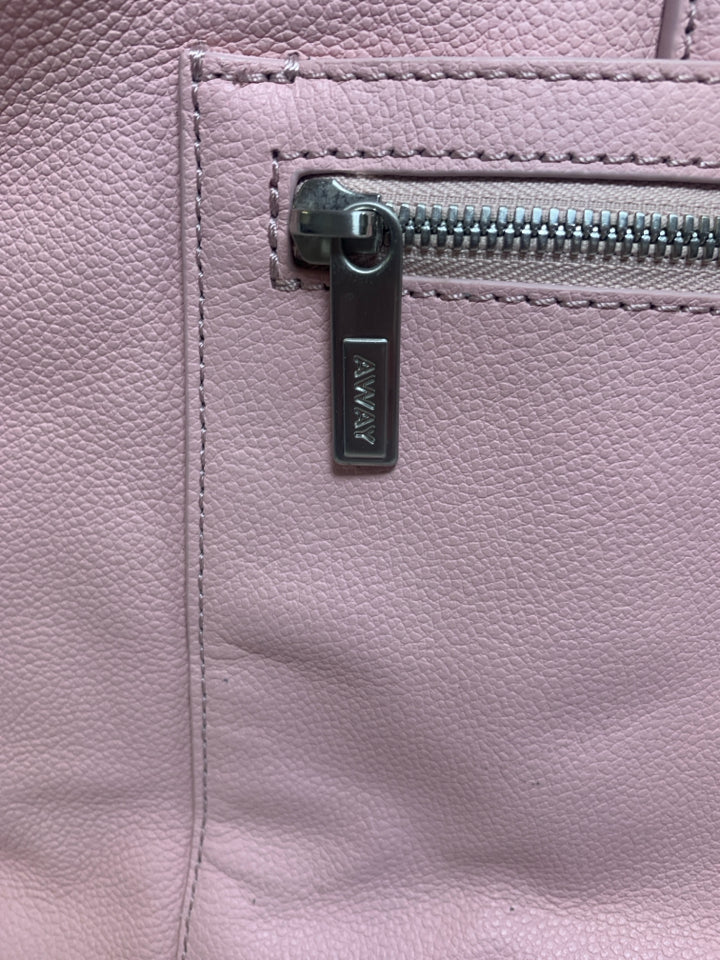 Away The Everyday Bag Pink Leather Duffle Bag *Missing Long Strap