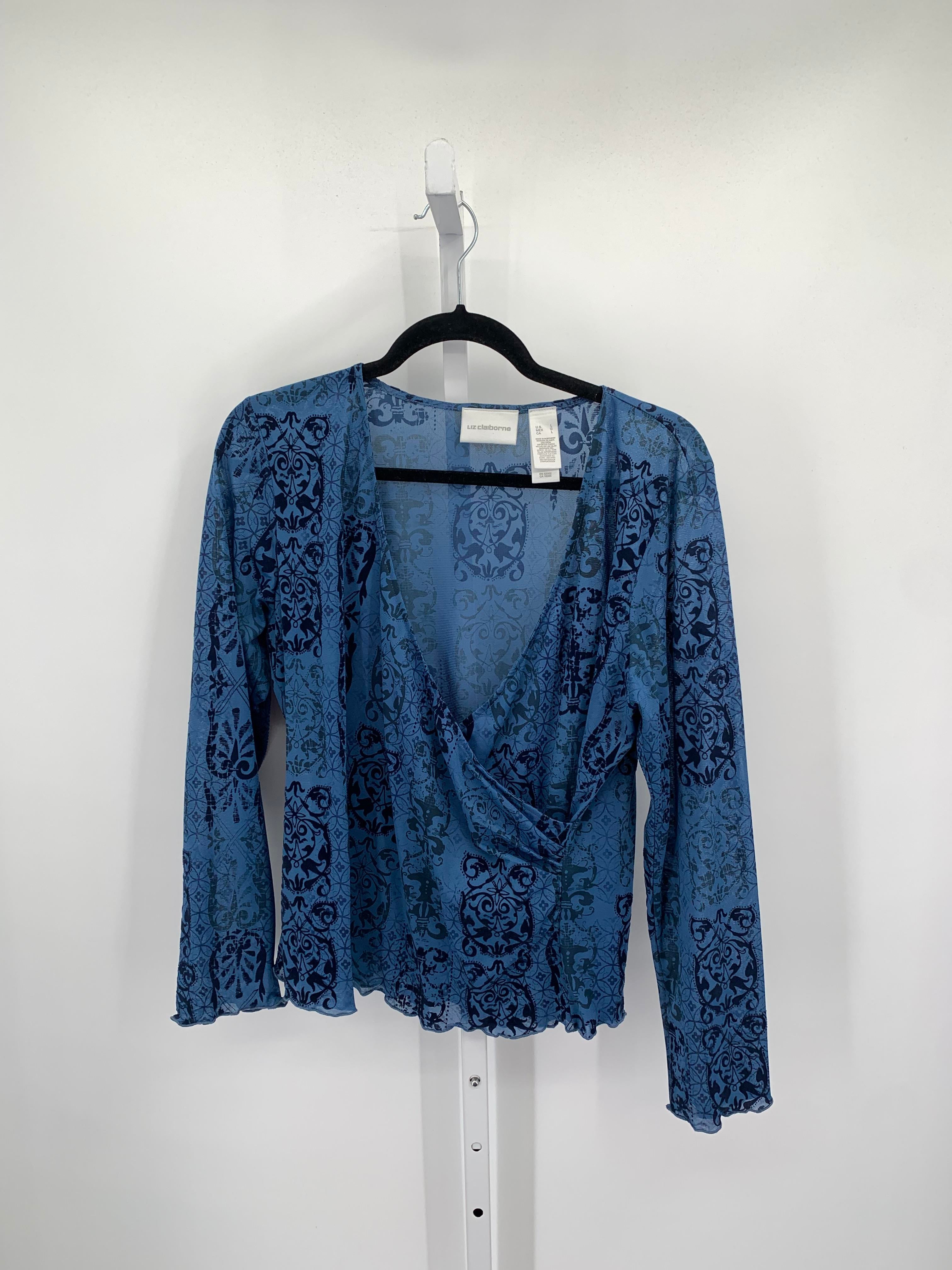 Liz Claiborne Size Large Misses Long Sleeve Shirt