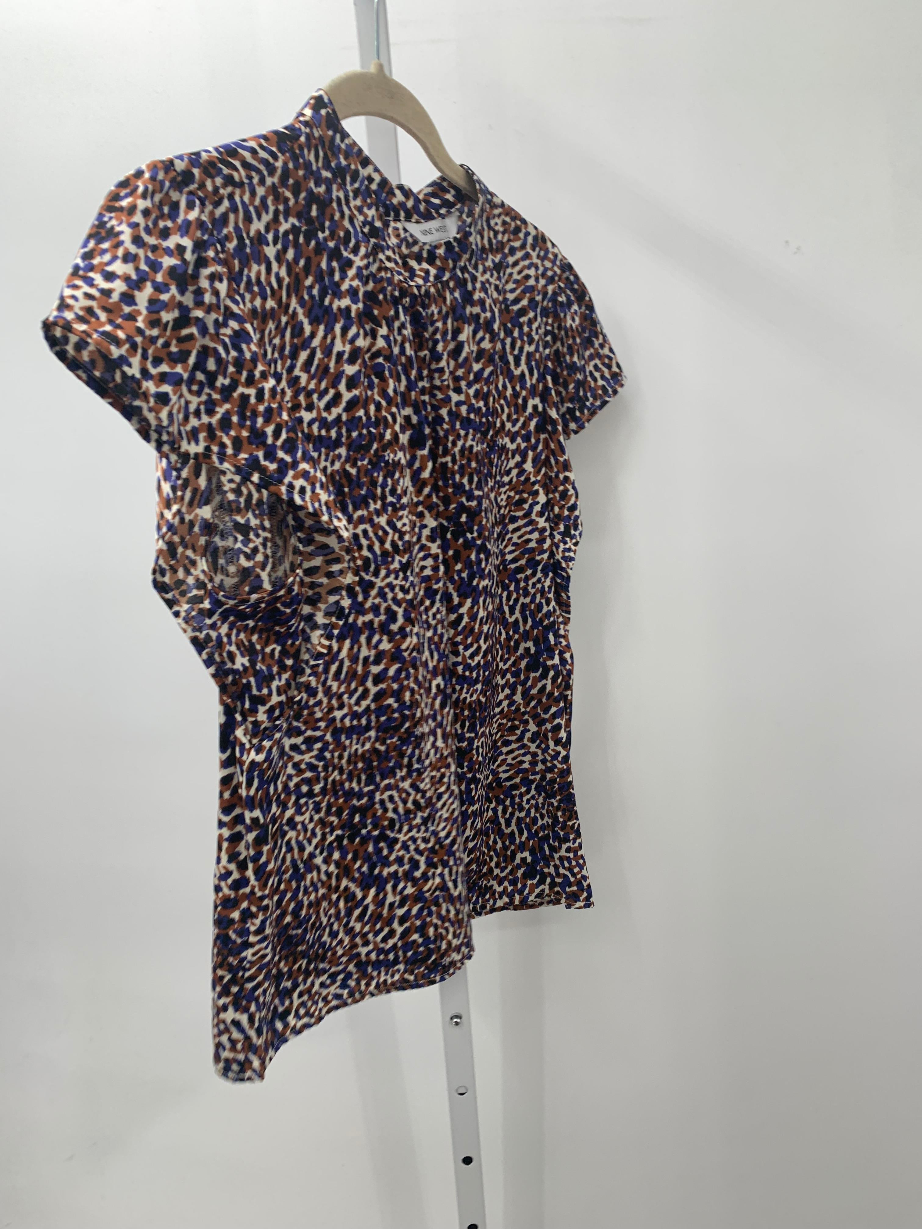 Nine West Size Large Misses Short Sleeve Shirt