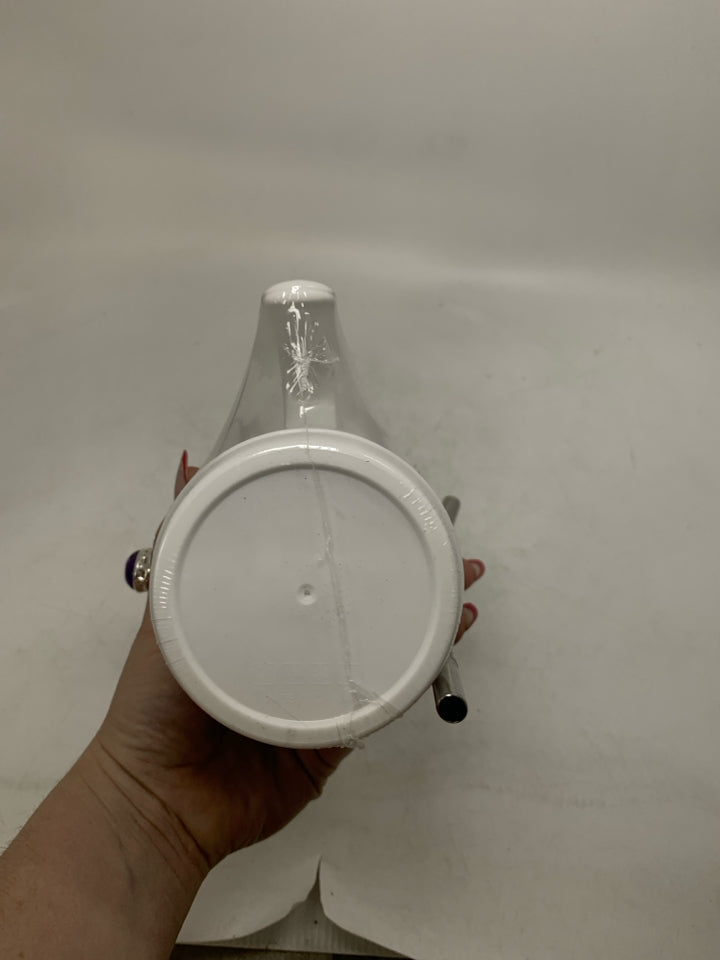 NIP INSULATED TRAVEL MUG W/ METAL STRAW.