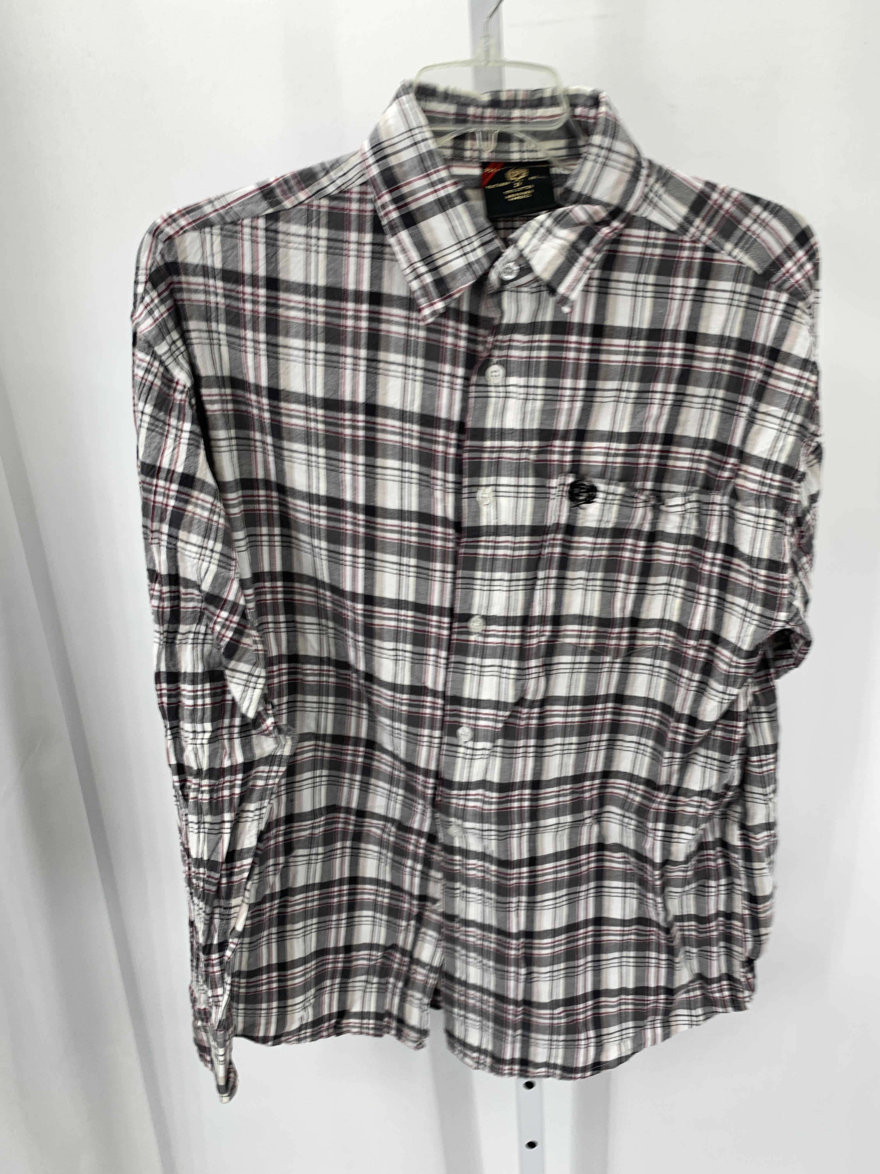 WHITE RED PLAID