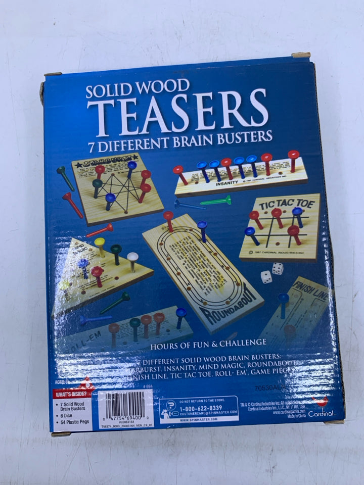 NIB 7 SOLID WOOD BRIAN TEASERS.