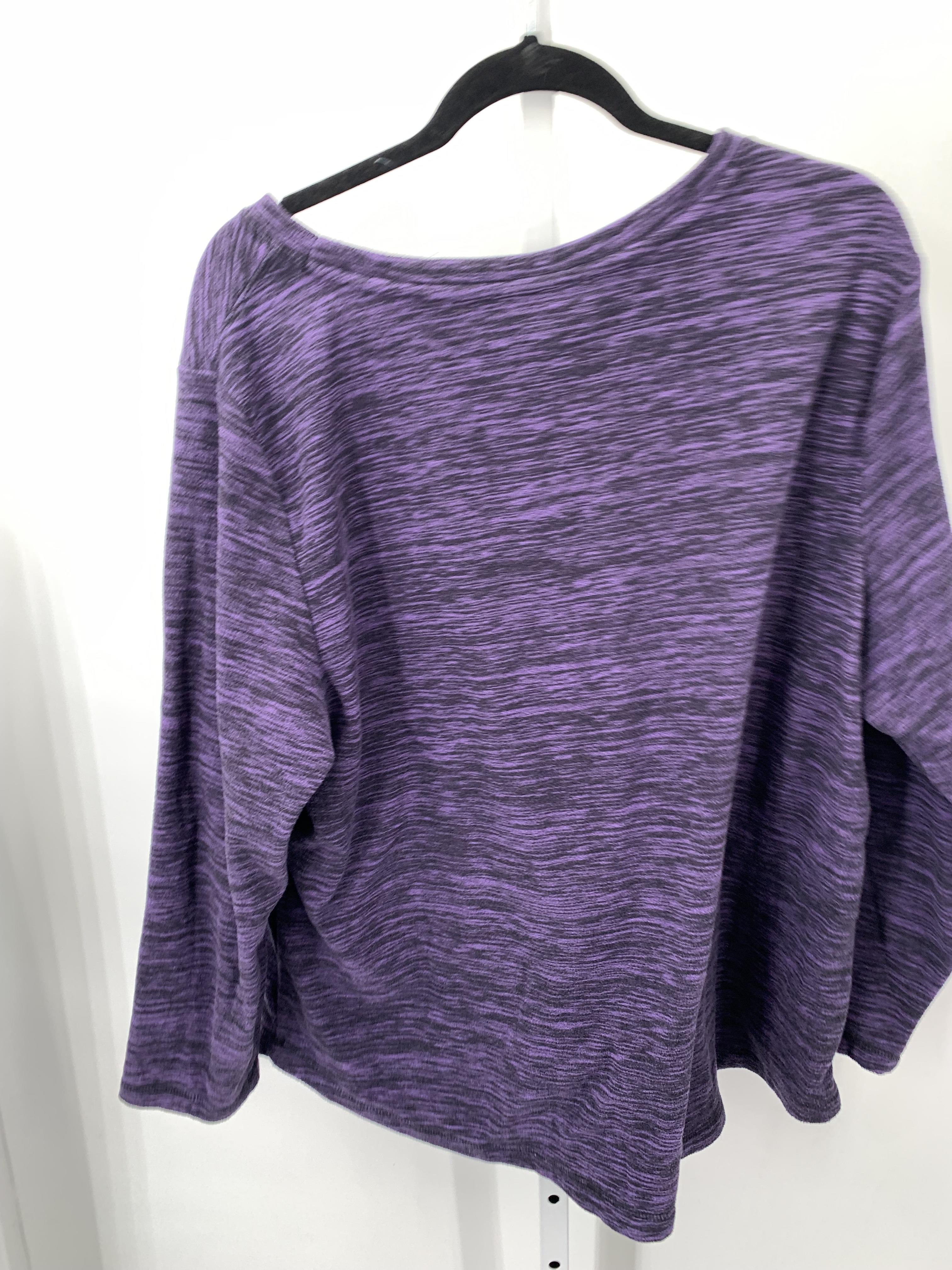 Karen Scott Size 2X Womens Long Sleeve Shirt