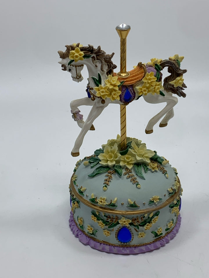 PENELOPE PAINTED PONIES SPINNING CAROUSEL BOX.