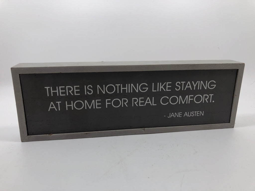 GRAY WOOD "THERE IS NOTHING" SIGN.