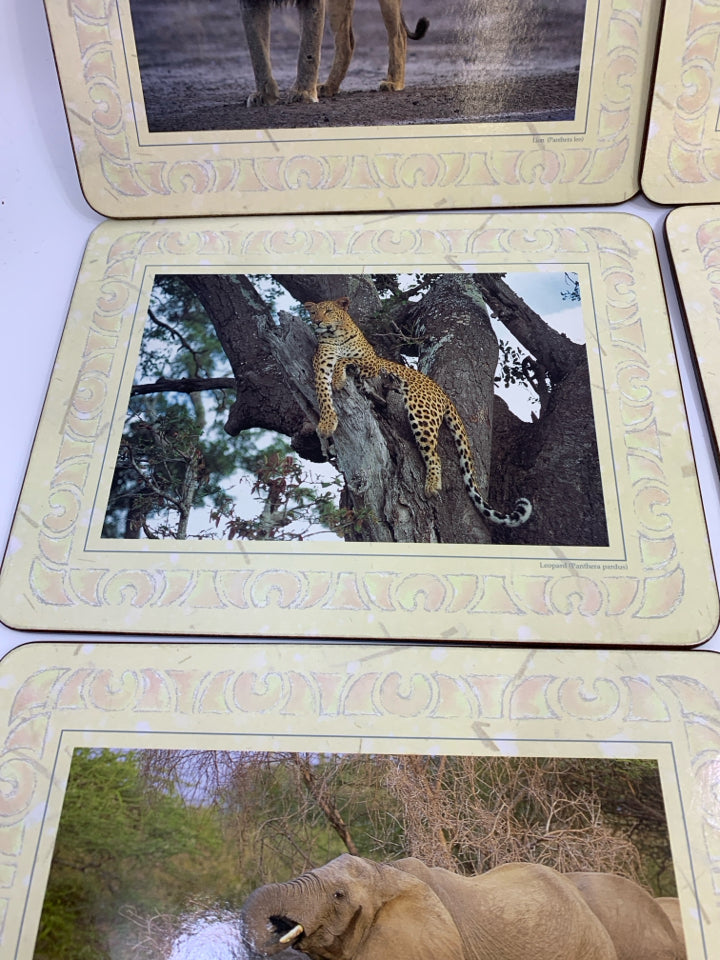 6PC THE BIG5 ANIMAL PLACEMATS IN BOX.