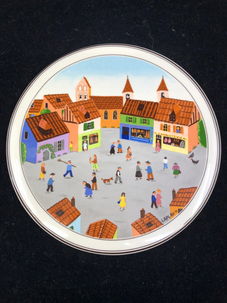 VTG DESIGN NAIF TOWN SQUARE CERAMIC TRIVET.