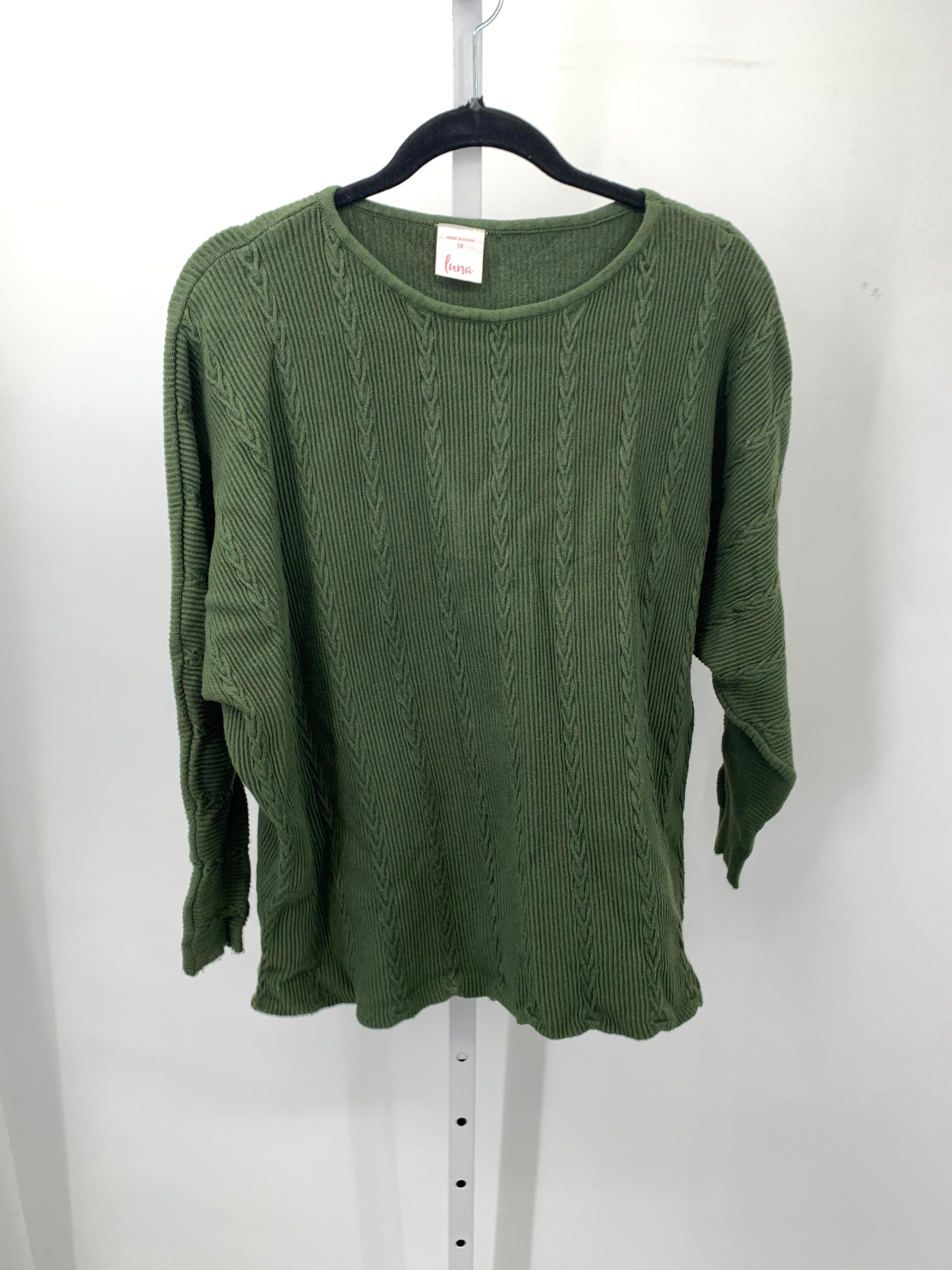 Luna Size 1X Womens Long Slv Sweater