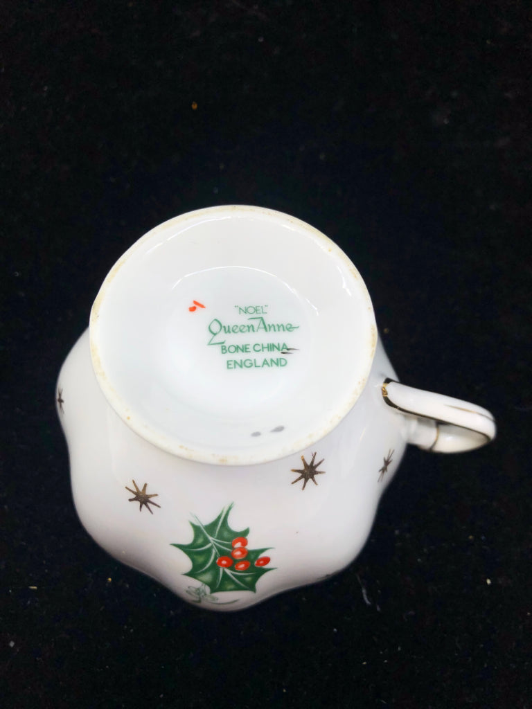 "NOEL" TEA CUP & SAUCER-QUEENE ANNE.