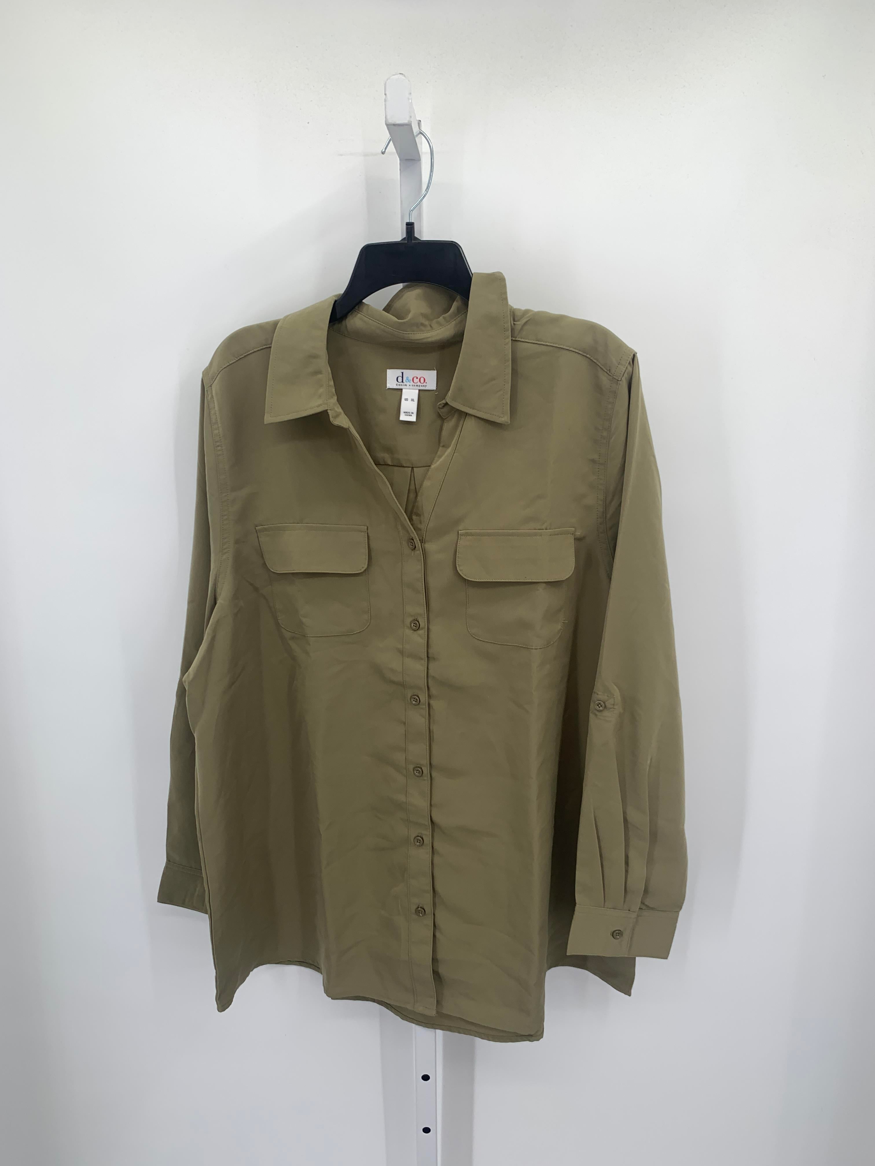 d & co. Size Extra Large Misses Long Sleeve Shirt