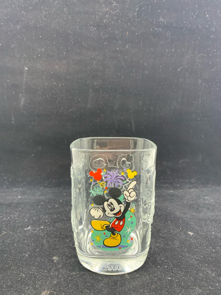 EMBOSSED MICKEY MOUSE GLASS.