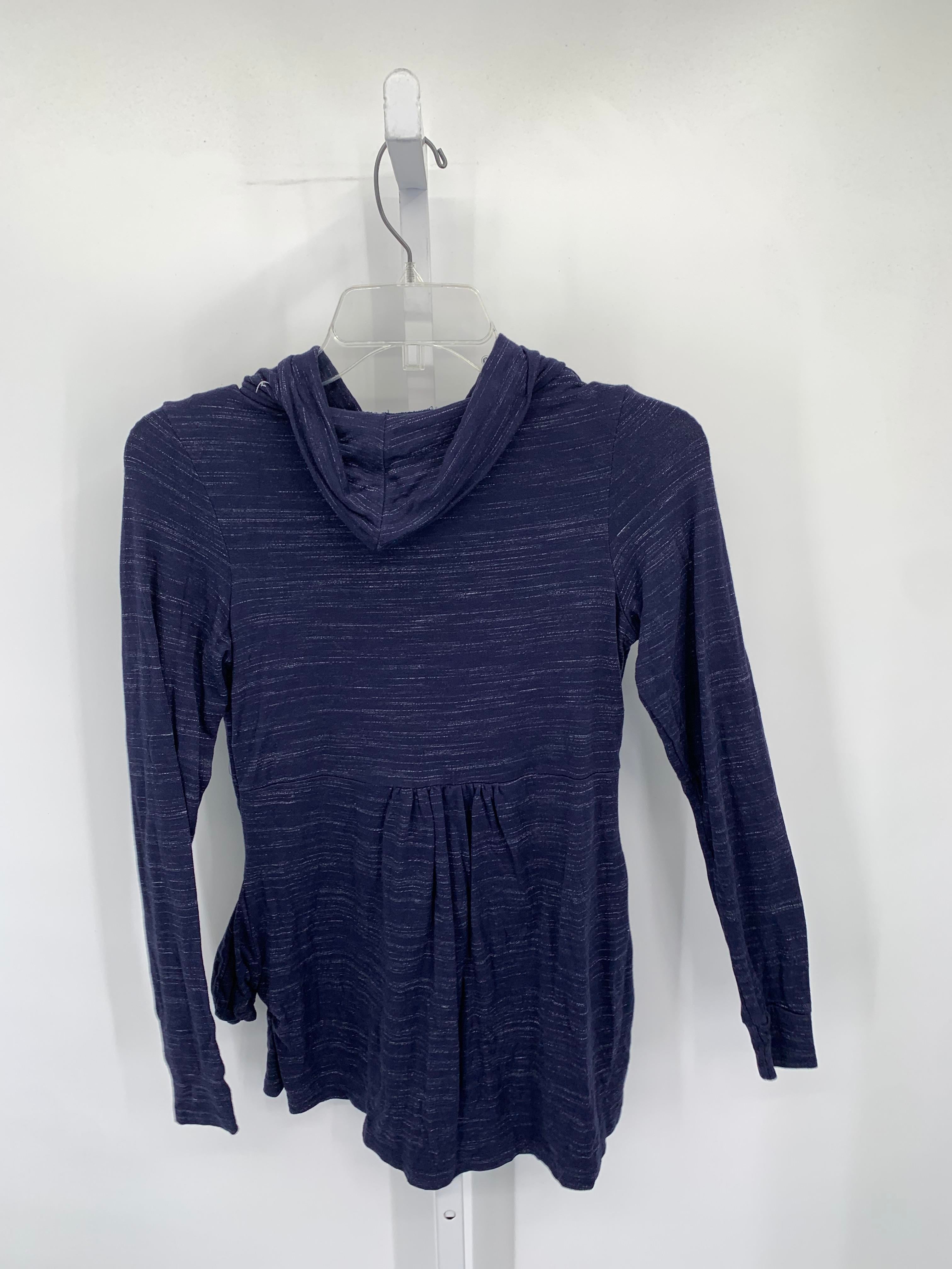 Navy Size XXS Maternity Long Sleeve Shirt