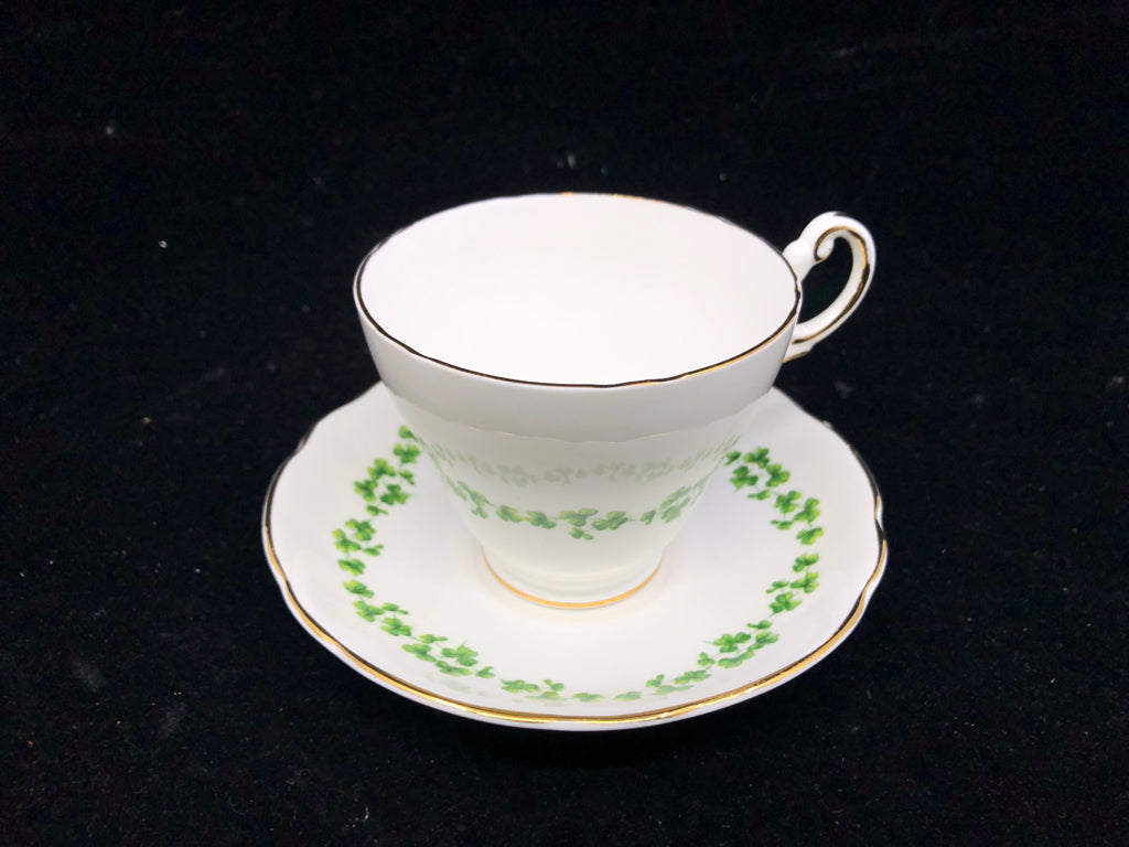 REGENCY CLOVER TEACUP AND SAUCER.