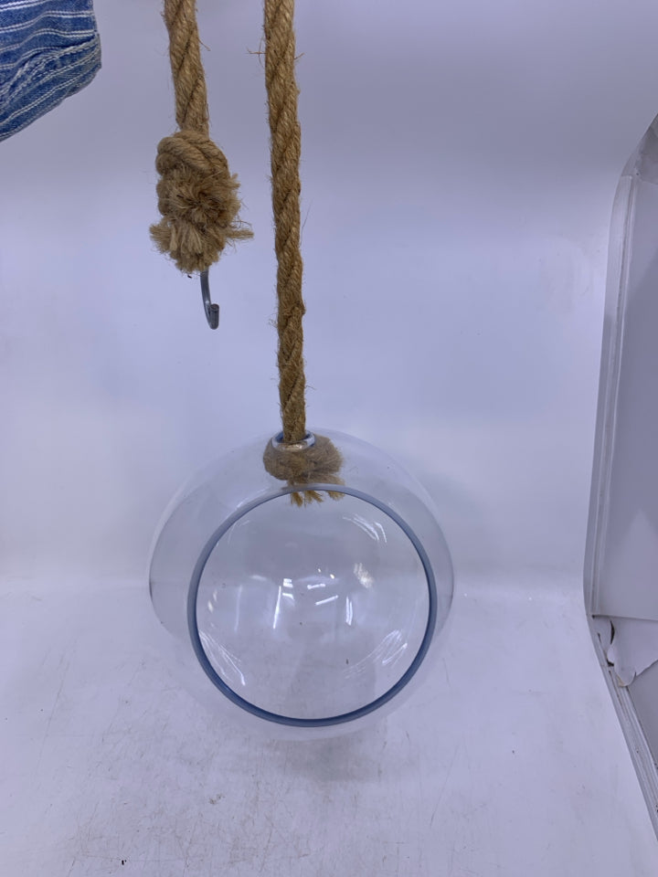 HANGING GLASS BALL TERRARIUM.