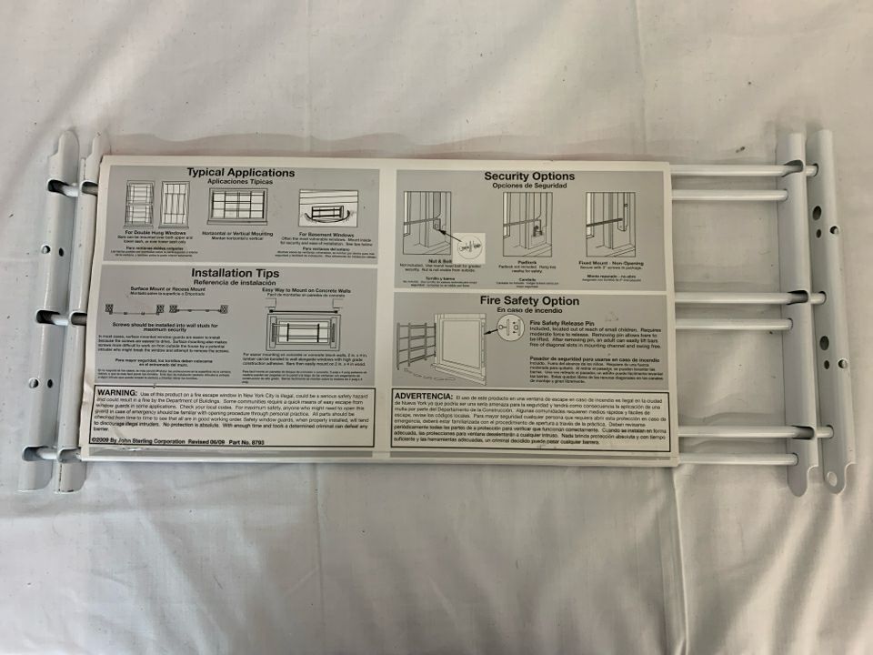 WINDOW GUARD- JOHN STERLING MODEL 1130.