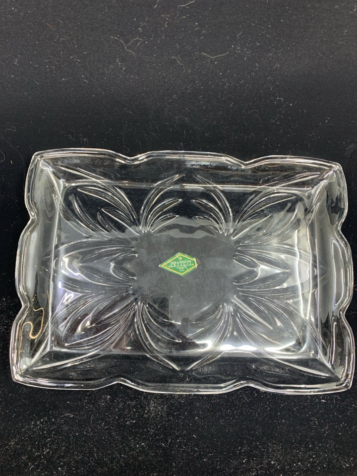 SHANNON CRYSTAL SMALL RECTANGLE TRAY.