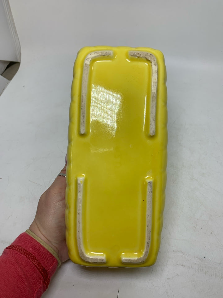 VTG YELLOW RECTANGLE PLANTER.