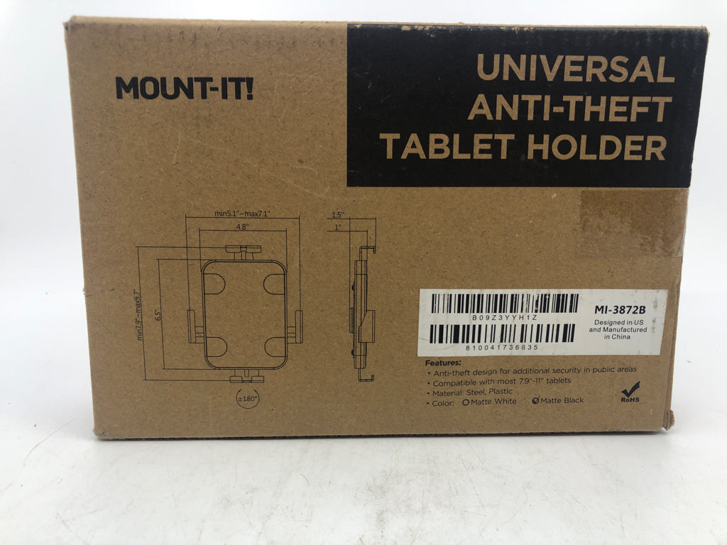 NIB UNIVERSAK ANTI-THEFT TABLET HOLDER.