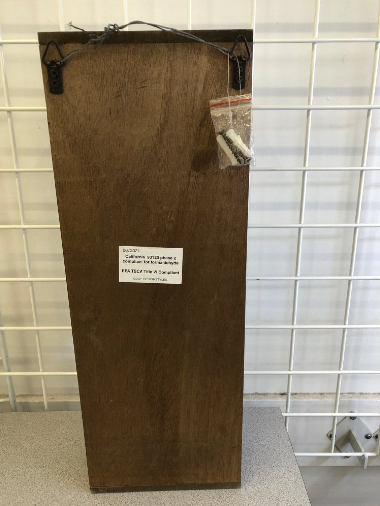 "WINE" WOOD WINE SHELF W/WHITE LETTERS.