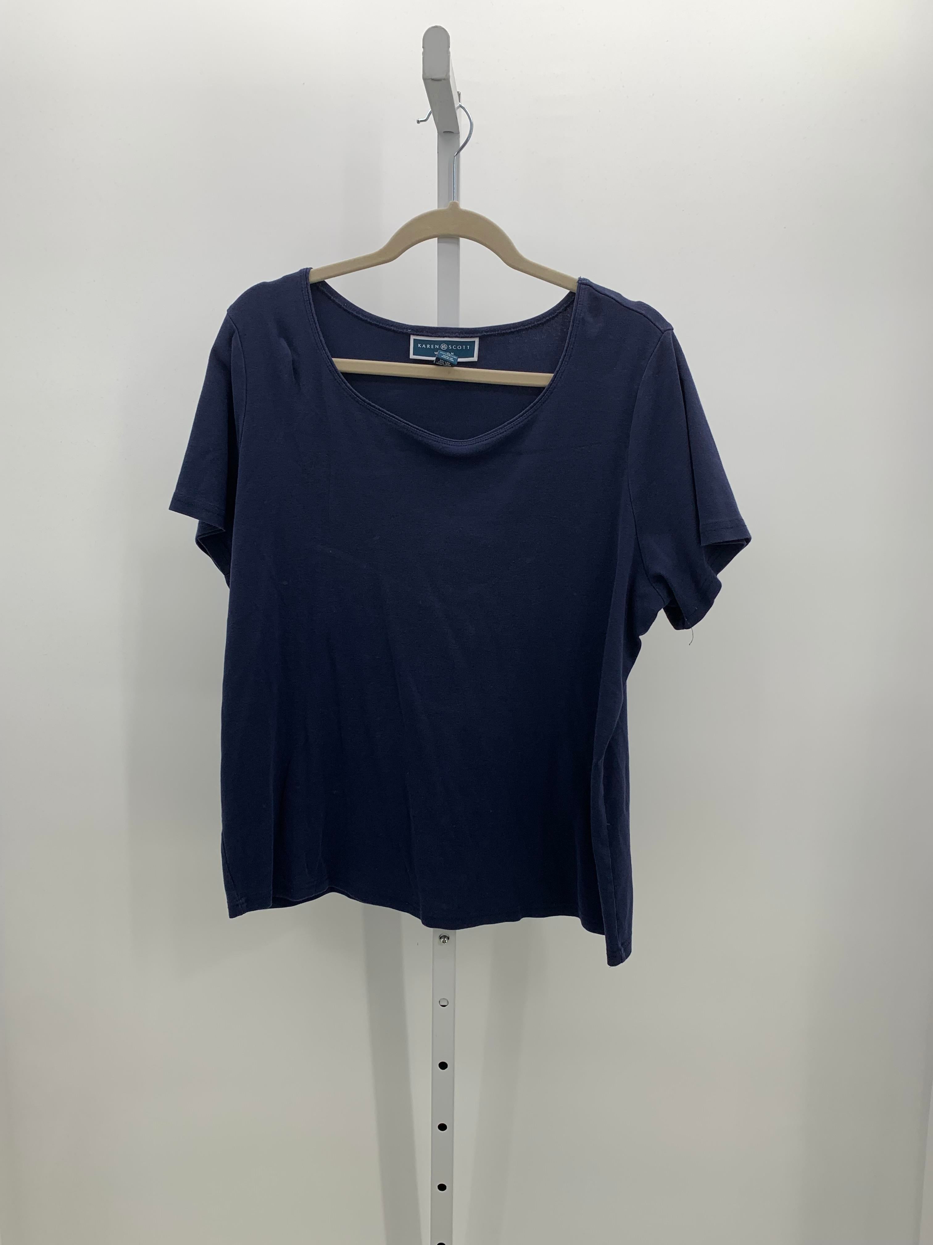 Karen Scott Size 1X Womens Short Sleeve Shirt