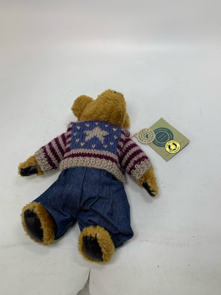 BROWN BOYDS BEARS STRIPED SWEATER BEAR.