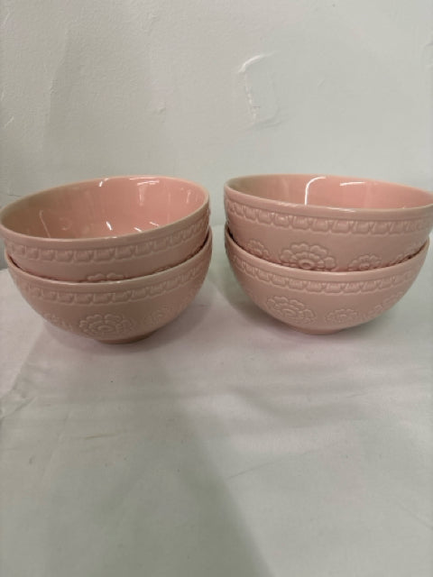 4 EMBOSSED BOWLS.