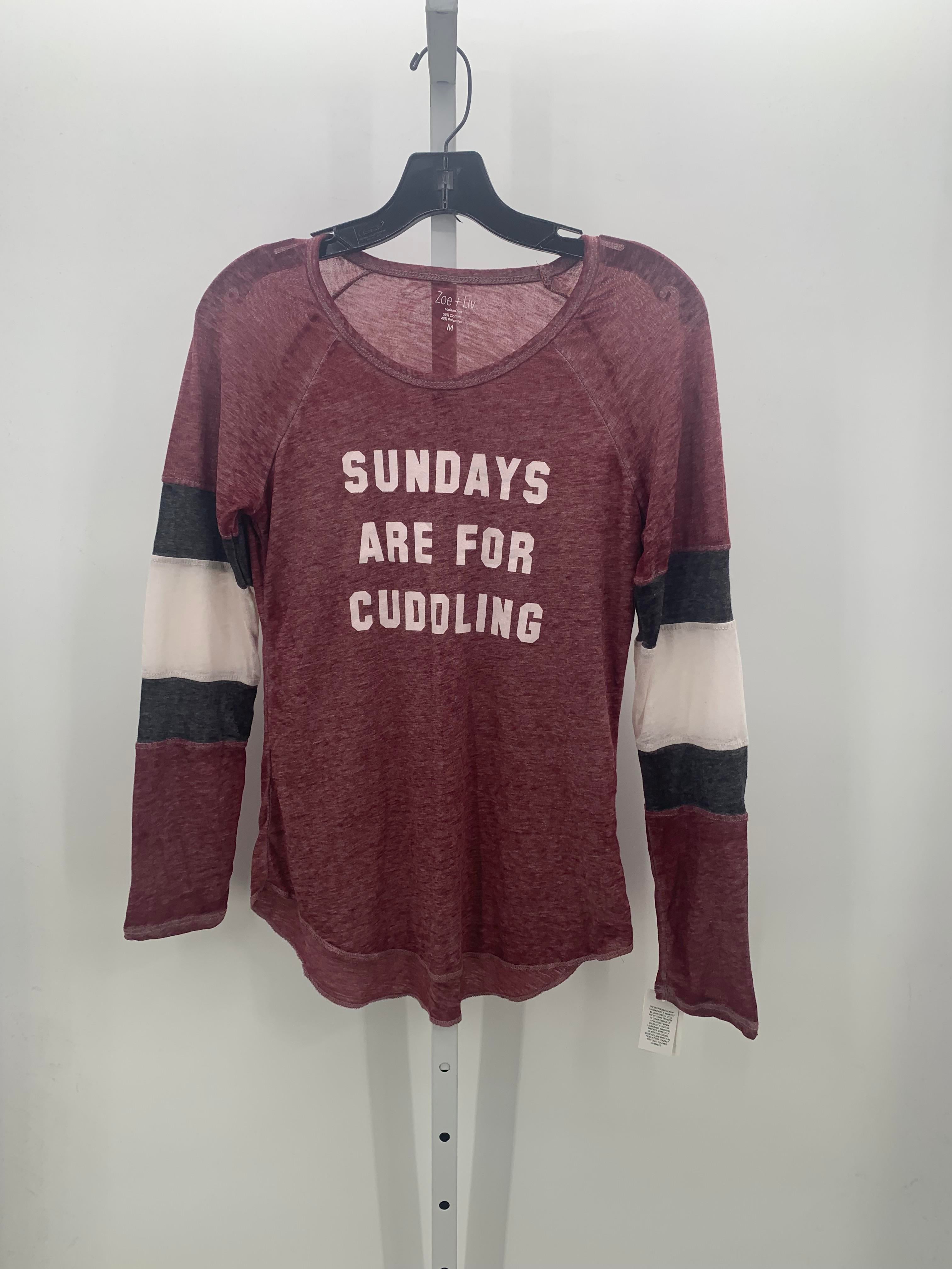 Size Medium Juniors Long Sleeve Shirt