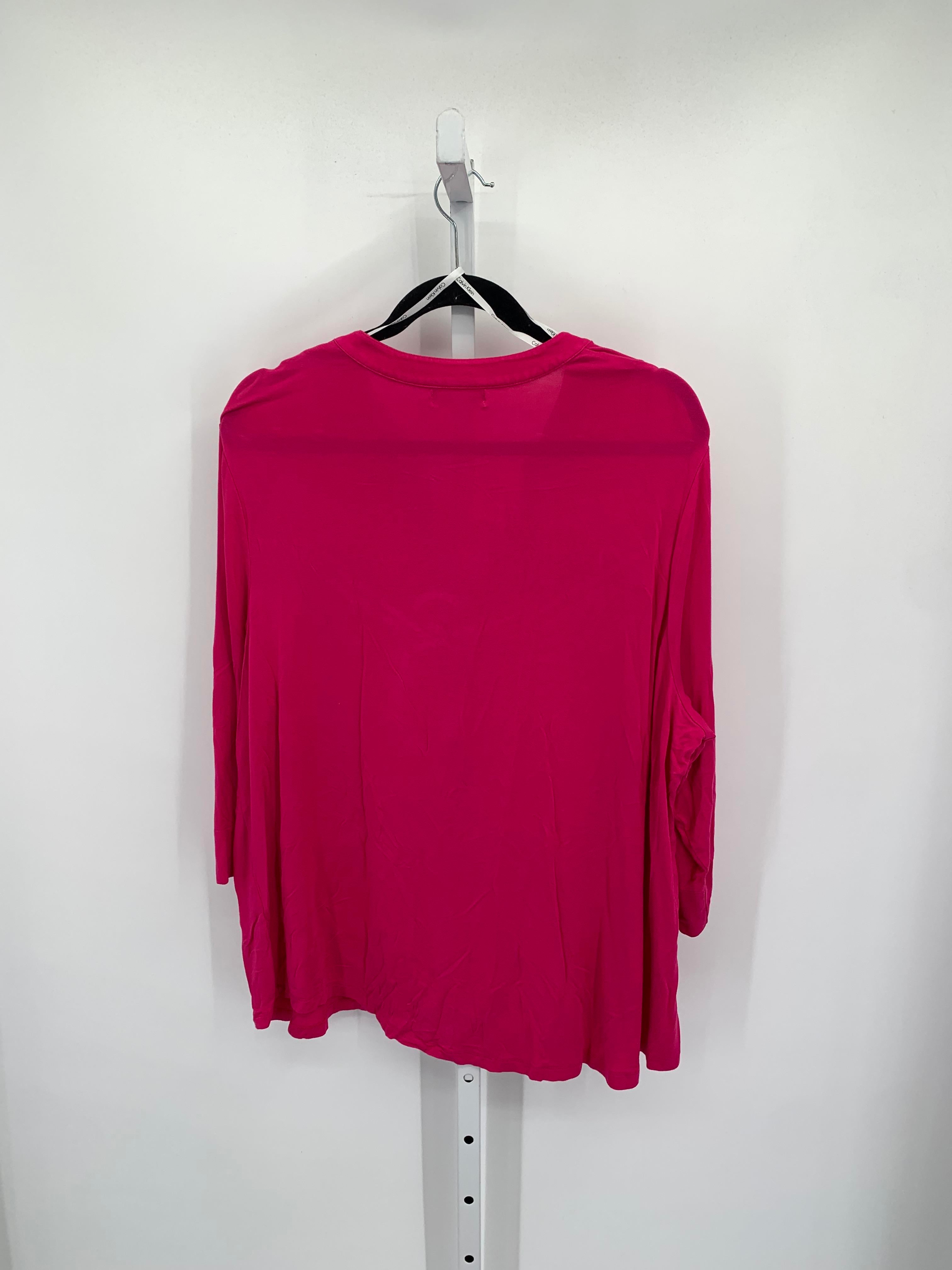 Calvin Klein Size 2X Womens 3/4 Sleeve Shirt