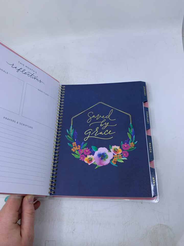 NEW DARK BLUE W/ COLORFUL FLORAL 2026 CALLENDAR.